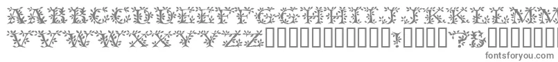 Vinecapsssk-fontti – harmaat kirjasimet valkoisella taustalla
