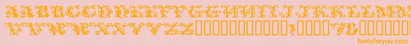 Vinecapsssk Font – Orange Fonts on Pink Background