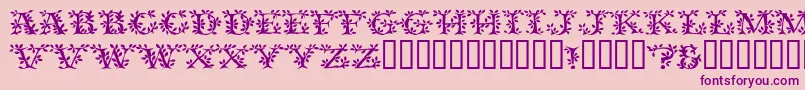 Vinecapsssk-Schriftart – Violette Schriften auf rosa Hintergrund