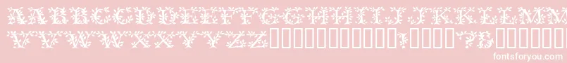 Vinecapsssk-Schriftart – Weiße Schriften auf rosa Hintergrund