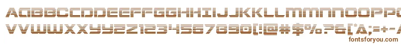 フォントStardustergrad – 白い背景に茶色のフォント