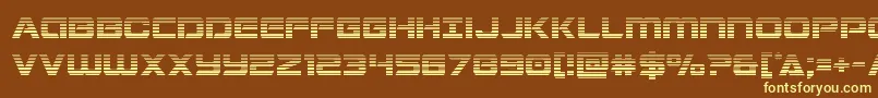 Stardustergrad-fontti – keltaiset fontit ruskealla taustalla