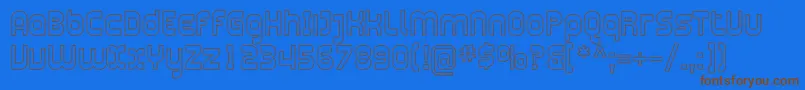 Plasma09-Schriftart – Braune Schriften auf blauem Hintergrund