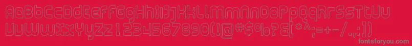 Plasma09-fontti – harmaat kirjasimet punaisella taustalla