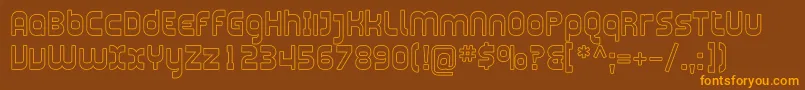 Plasma09-Schriftart – Orangefarbene Schriften auf braunem Hintergrund