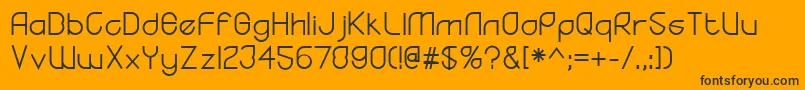 YodoRegular Font – Black Fonts on Orange Background