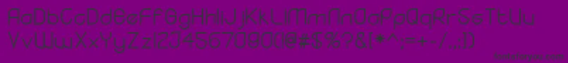 YodoRegular-Schriftart – Schwarze Schriften auf violettem Hintergrund