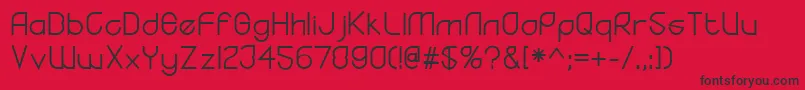 YodoRegular Font – Black Fonts on Red Background