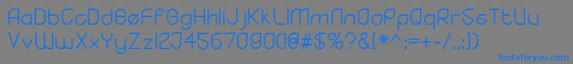 YodoRegular Font – Blue Fonts on Gray Background