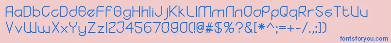 YodoRegular Font – Blue Fonts on Pink Background