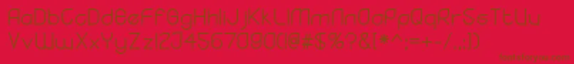 YodoRegular Font – Brown Fonts on Red Background
