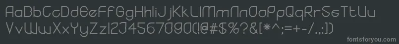 YodoRegular Font – Gray Fonts on Black Background