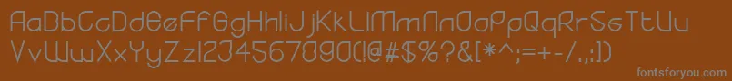 YodoRegular Font – Gray Fonts on Brown Background