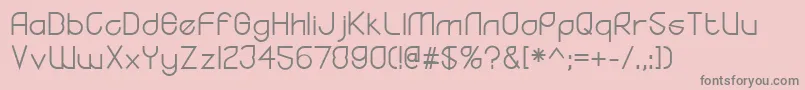 Więcej informacji o czcionce YodoRegular Czcionka YodoRegular – szare czcionki na różowym tle
