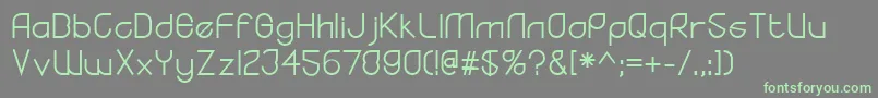 Weitere Informationen zur YodoRegular-Schriftart YodoRegular-Schriftart – Grüne Schriften auf grauem Hintergrund