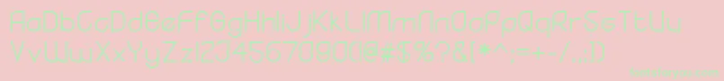 YodoRegular-Schriftart – Grüne Schriften auf rosa Hintergrund