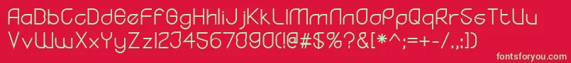 YodoRegular Font – Green Fonts on Red Background