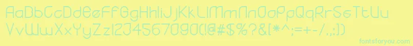 YodoRegular-Schriftart – Grüne Schriften auf gelbem Hintergrund