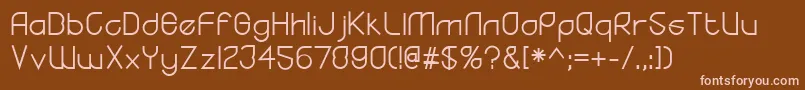YodoRegular Font – Pink Fonts on Brown Background