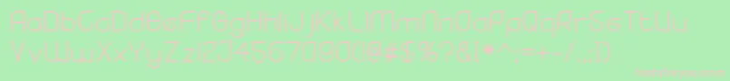 YodoRegular Font – Pink Fonts on Green Background