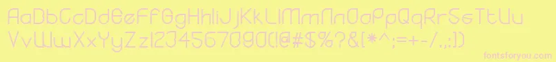 YodoRegular Font – Pink Fonts on Yellow Background