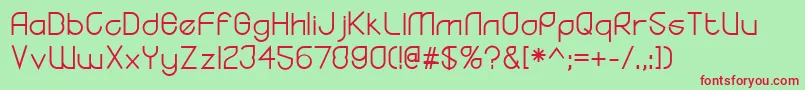 YodoRegular Font – Red Fonts on Green Background