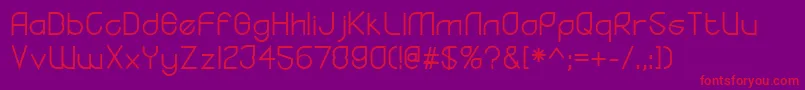 fuente YodoRegular – Fuentes Rojas Sobre Fondo Morado