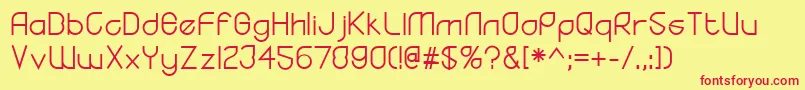 YodoRegular Font – Red Fonts on Yellow Background