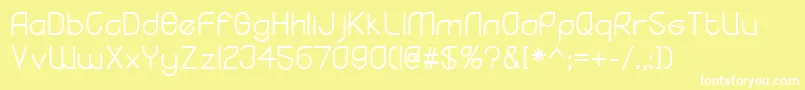 YodoRegular Font – White Fonts on Yellow Background