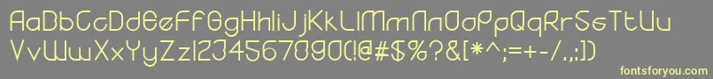 YodoRegular Font – Yellow Fonts on Gray Background