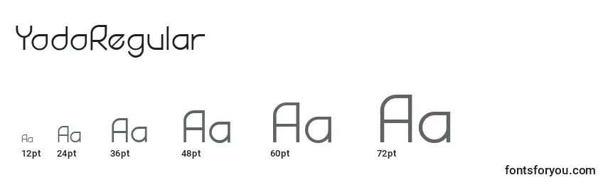 YodoRegular Font Sizes