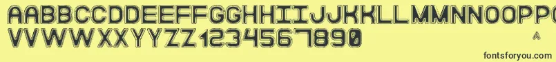 ModernaDiscoSt Font – Black Fonts on Yellow Background