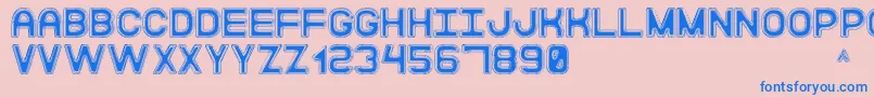 ModernaDiscoSt Font – Blue Fonts on Pink Background