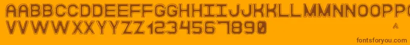 ModernaDiscoSt Font – Brown Fonts on Orange Background