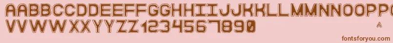 ModernaDiscoSt Font – Brown Fonts on Pink Background