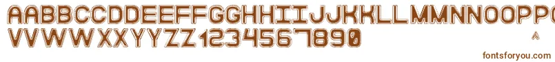 ModernaDiscoSt Font – Brown Fonts on White Background