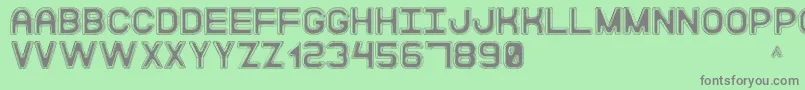 ModernaDiscoSt Font – Gray Fonts on Green Background