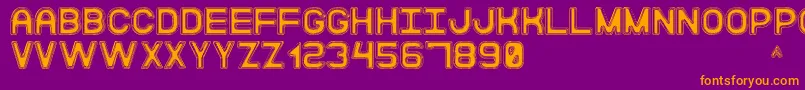 ModernaDiscoSt Font – Orange Fonts on Purple Background