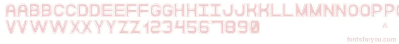 ModernaDiscoSt-Schriftart – Rosa Schriften auf weißem Hintergrund