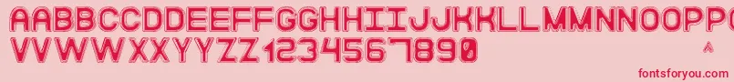 ModernaDiscoSt Font – Red Fonts on Pink Background