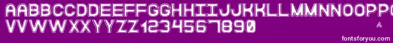 ModernaDiscoSt Font – White Fonts on Purple Background