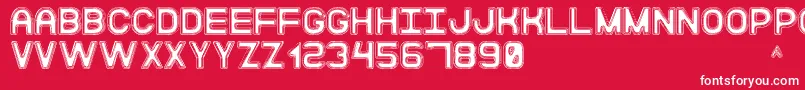 ModernaDiscoSt Font – White Fonts on Red Background