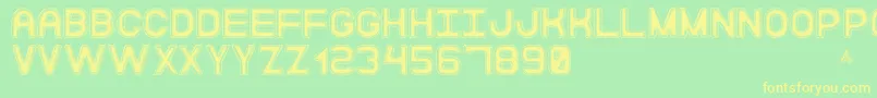 ModernaDiscoSt Font – Yellow Fonts on Green Background