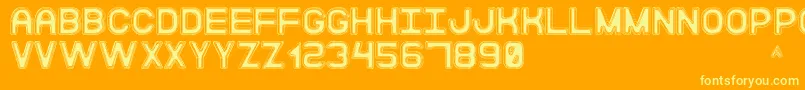 ModernaDiscoSt Font – Yellow Fonts on Orange Background