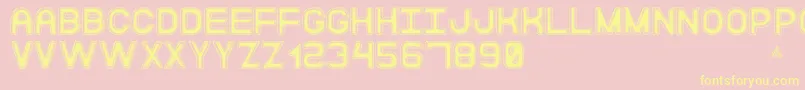 ModernaDiscoSt Font – Yellow Fonts on Pink Background