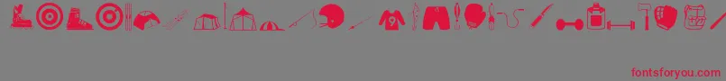 SportsH Font – Red Fonts on Gray Background