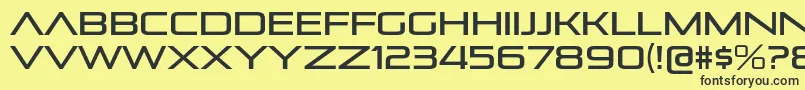 PirulenRg Font – Black Fonts on Yellow Background