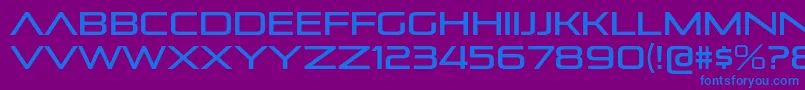 PirulenRg Font – Blue Fonts on Purple Background