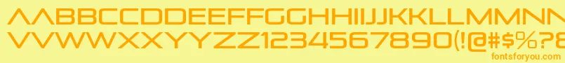 PirulenRg Font – Orange Fonts on Yellow Background