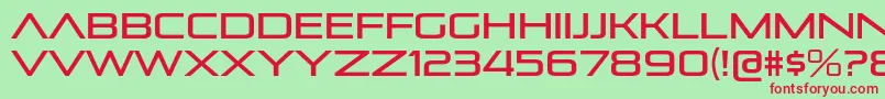 PirulenRg Font – Red Fonts on Green Background